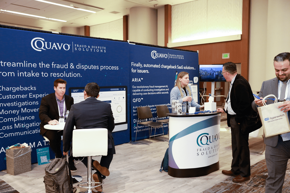 Quavo Experts in booth at Finovate Spring